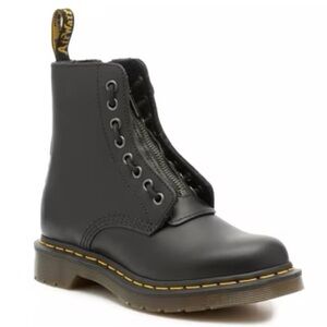 Dr.Martens 1460 Twin zip leather lace up boots size 6